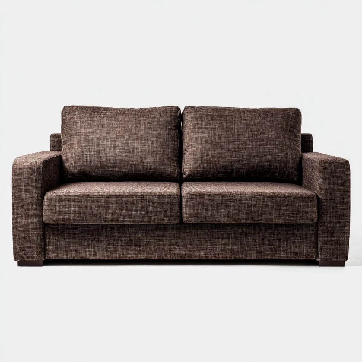 Sofa, 2-fotelowa sofa Brązowy 168 x 90 x 85 cm z tapicerką poliestrową prostokątną