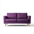 sofa 2-osobowa fioletowa 140 x 78 x 85 cm poliestrowy prostokątna